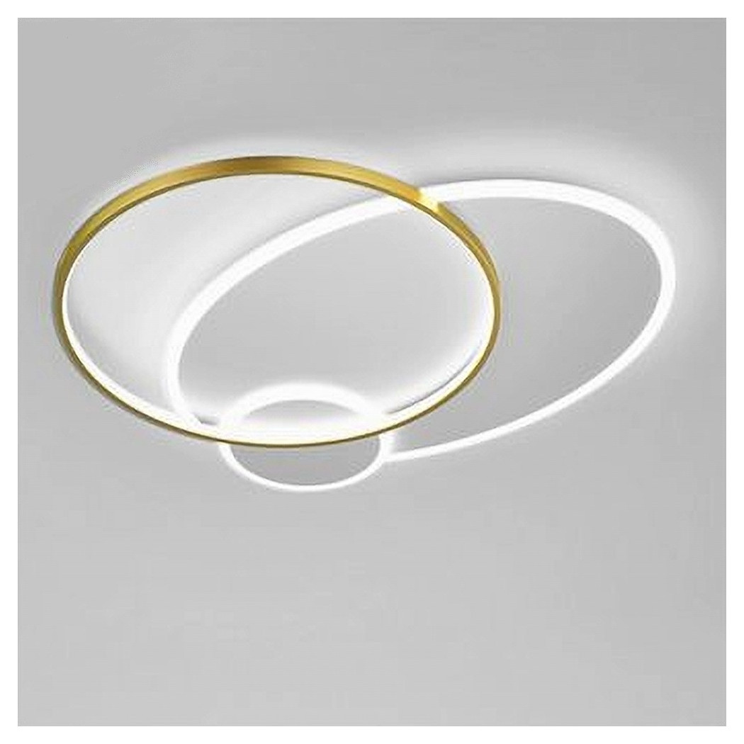 foto del prodotto trade shop plafoniera led 42 w cerchio oro bianco moderno soffitto tonda luce fredda 71561 