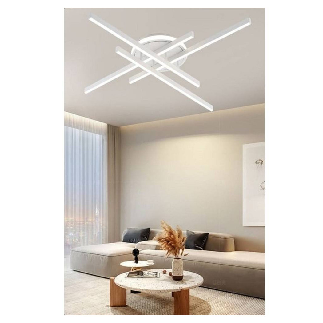 foto del prodotto trade shop plafoniera led 45 w bianca da soffitto lampadario luce 6500k 4000k 3000k pn 21b bianco caldo 
