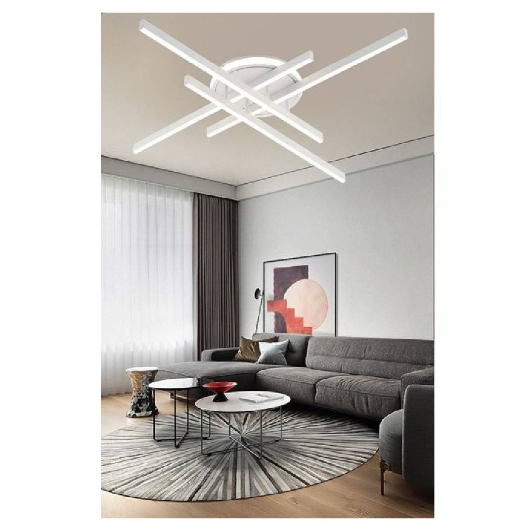 foto del prodotto trade shop plafoniera led 45 w bianca da soffitto lampadario luce 6500k 4000k 3000k pn 21b bianco naturale 