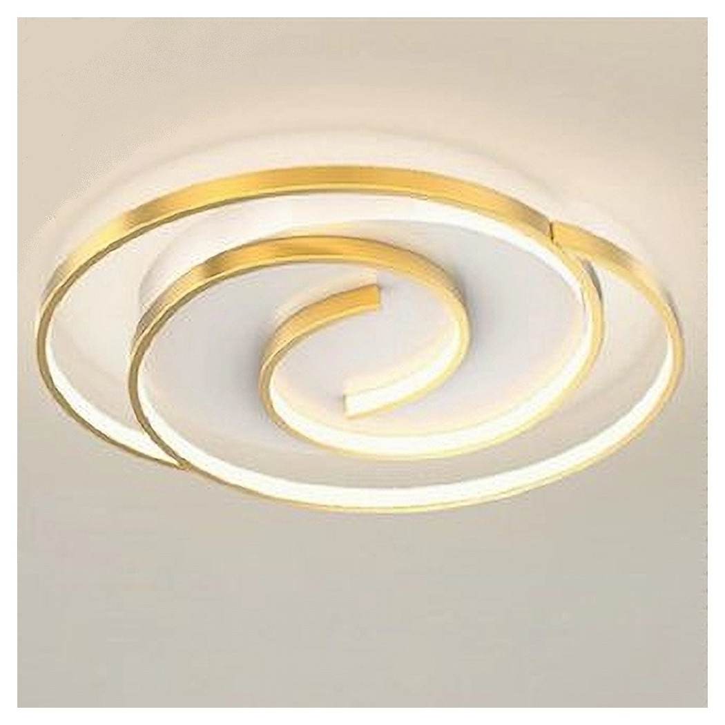 foto del prodotto trade shop plafoniera led 45w cerchio spirale vortice oro lampadario soffitto luce 4000k 70630 