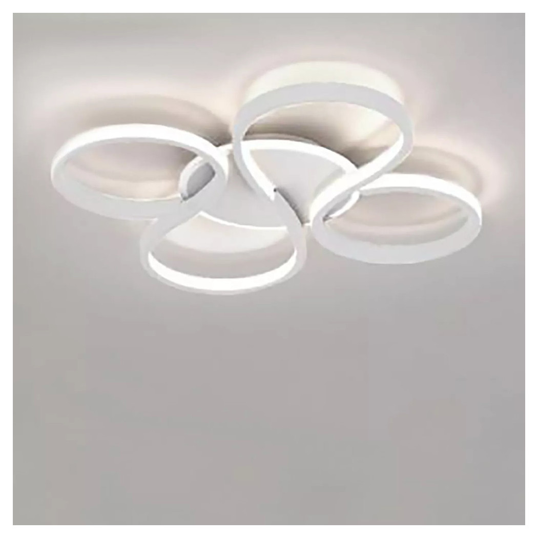 foto del prodotto trade shop plafoniera led 48 w ondulato bianco lampadario onde moderno luce naturale 70913 