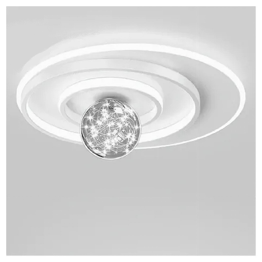 foto del prodotto trade shop plafoniera led 48w cerchio spirale bianco sfera lampadario tondo luce fredda 70760 