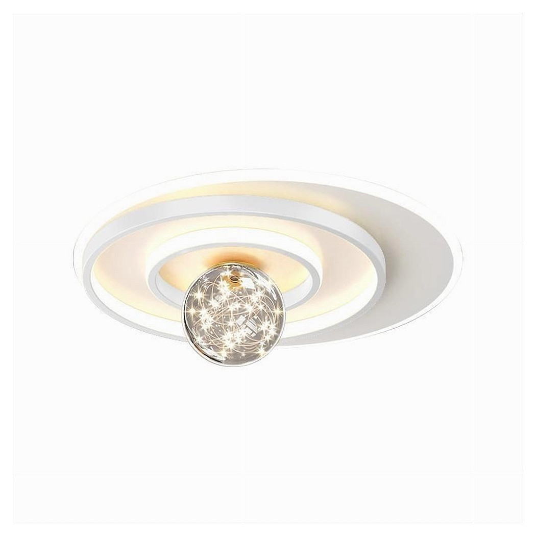 foto del prodotto trade shop plafoniera led 48w cerchio spirale bianco sfera lampadario tondo luce naturale 70753 