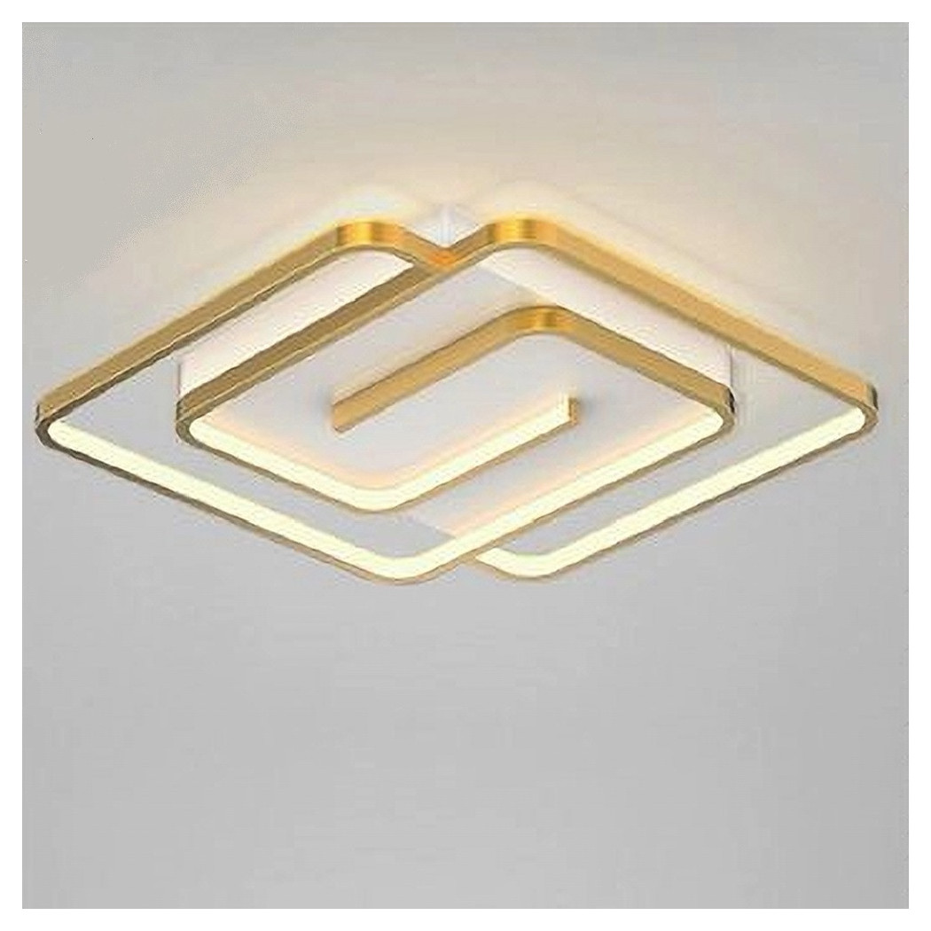 foto del prodotto trade shop plafoniera led 48w quadrata spirale vortice oro lampadario soffitto luce 4000k 70654 
