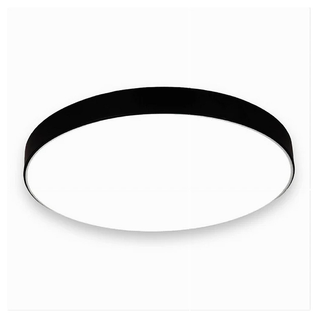 foto del prodotto trade shop plafoniera led 70w rotonda lampada da soffitto nero lampadario luce fredda 02591 