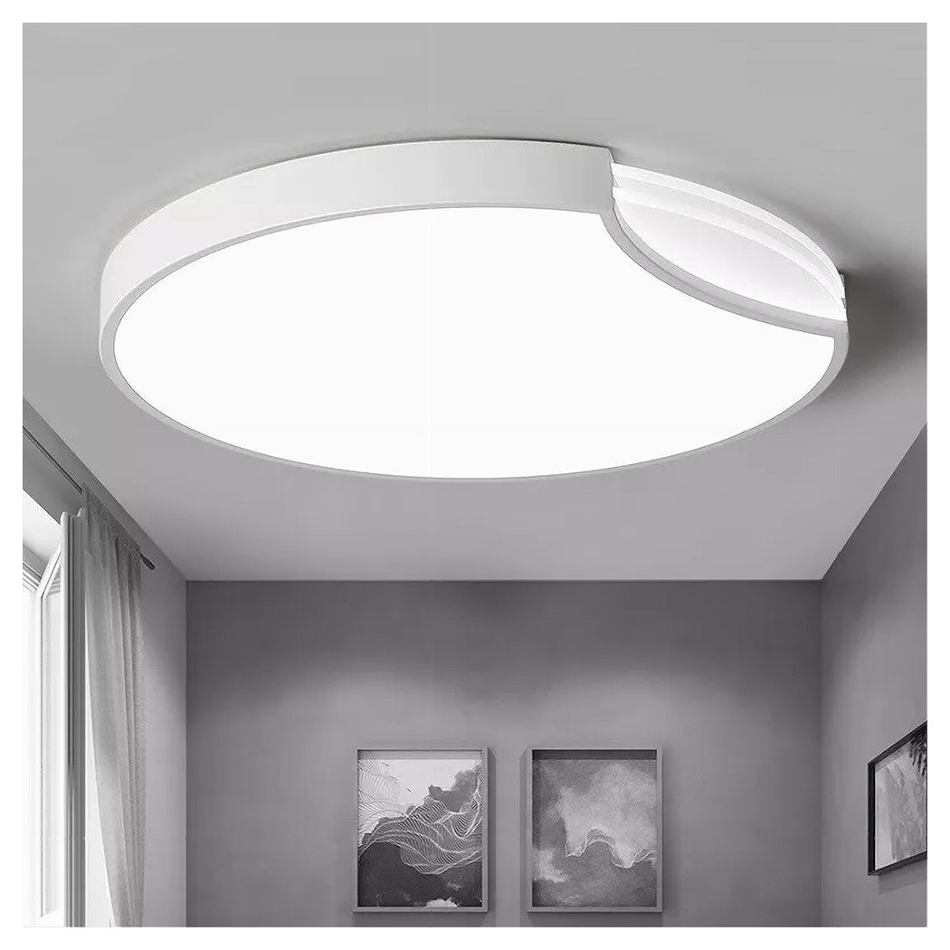 foto del prodotto trade shop plafoniera led cerchio 34 w soffitto circolare bianco moderno luce fredda 50149 