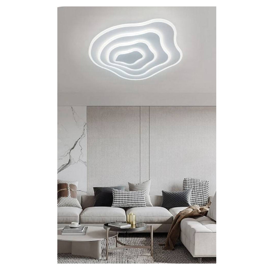 foto del prodotto trade shop plafoniera led effetto ondulato da soffitto 59watt luce 6500k 4000k 3000k pn 28b bianco freddo 