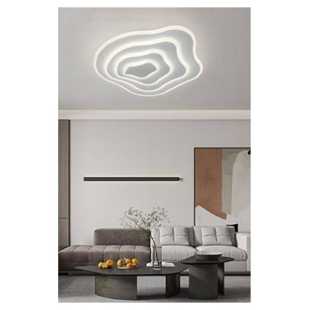 foto del prodotto trade shop plafoniera led effetto ondulato da soffitto 59watt luce 6500k 4000k 3000k pn 28b bianco naturale 