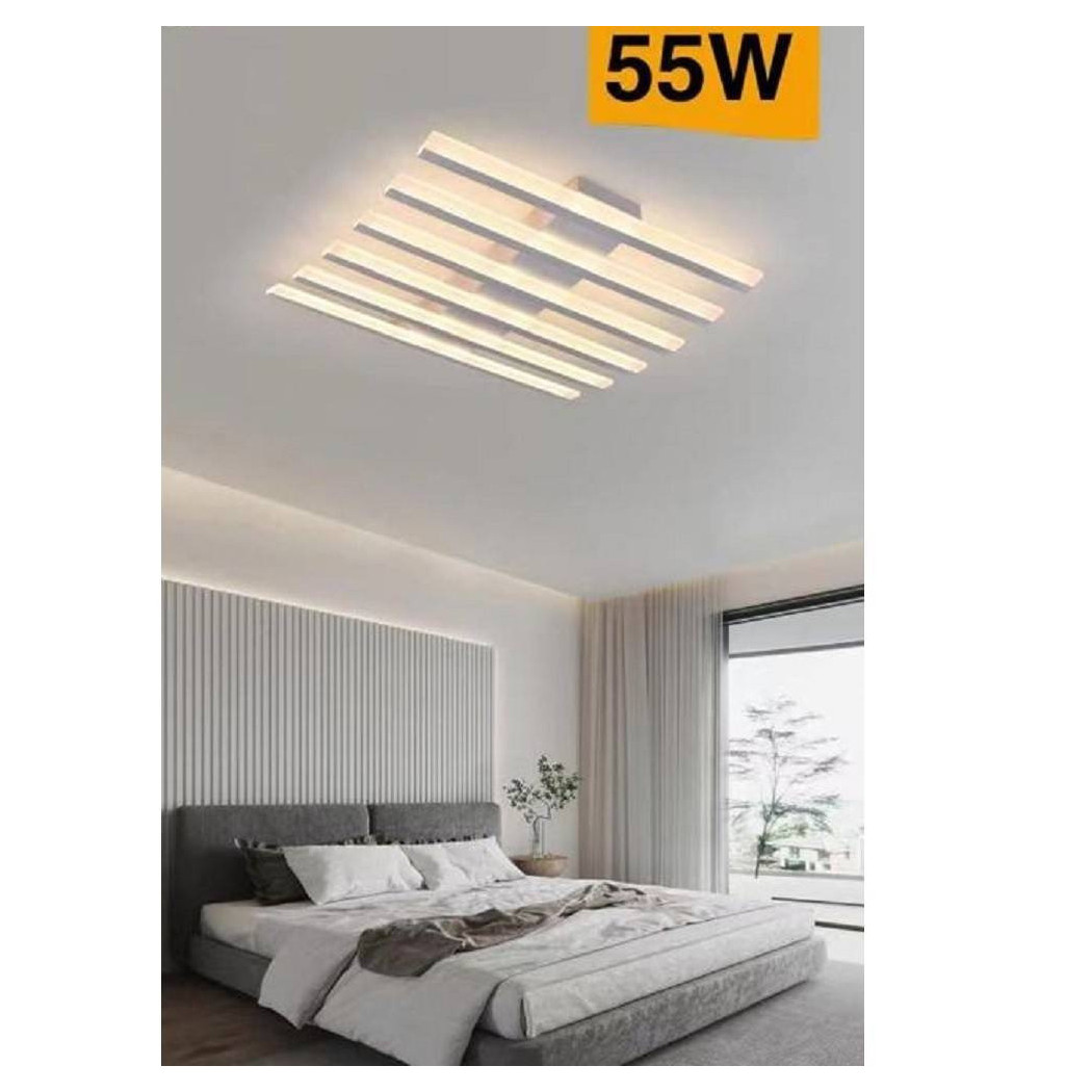 foto del prodotto trade shop plafoniera led moderna 55 watt finitura bianca luce naturale fredda calda c47 b bianco caldo 