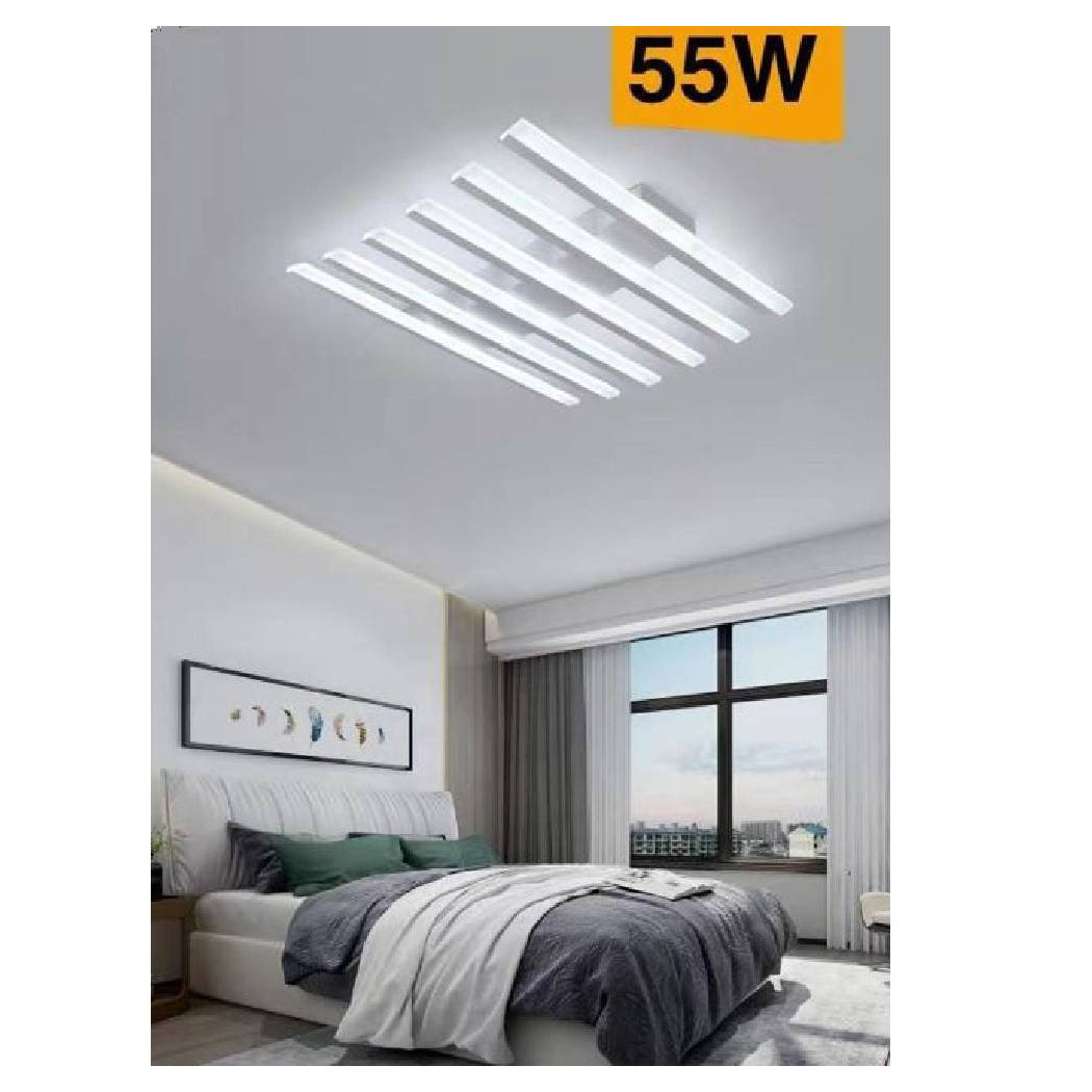foto del prodotto trade shop plafoniera led moderna 55 watt finitura bianca luce naturale fredda calda c47 b bianco freddo 