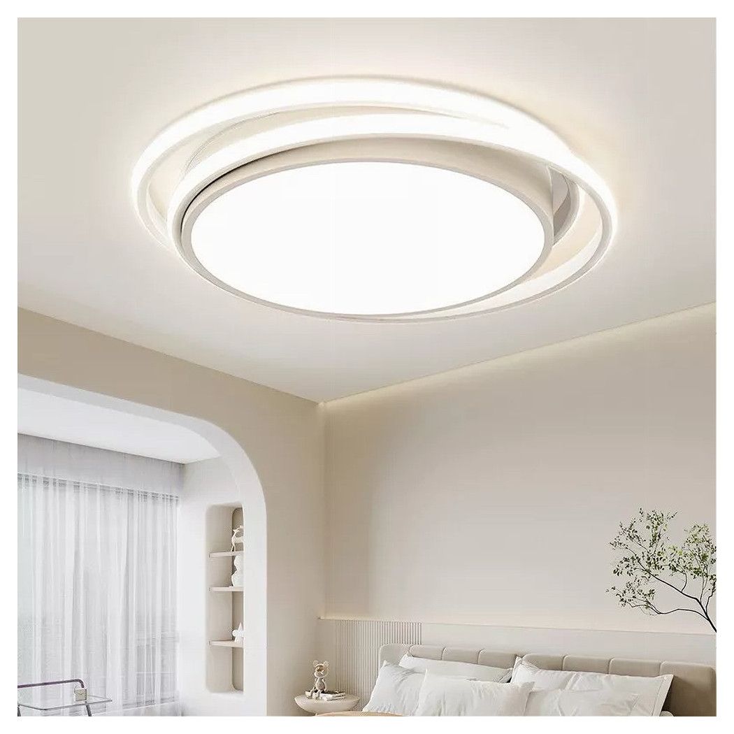 foto del prodotto trade shop plafoniera led soffitto cerchio 60w circolare bianco moderno luce naturale 50156 