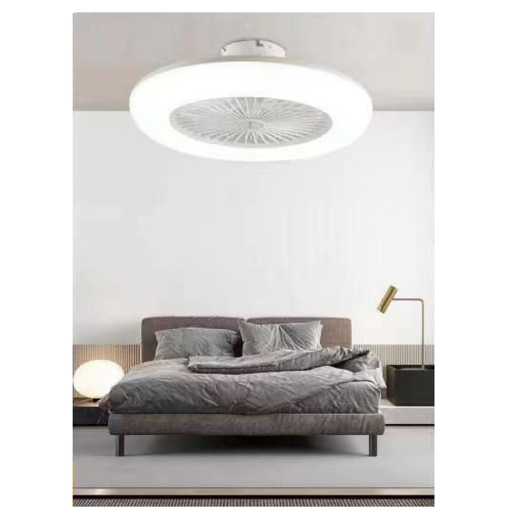 foto del prodotto trade shop plafoniera moderna led a soffitto ventilatore luce dimmerabile 3000k 6500k 60004 