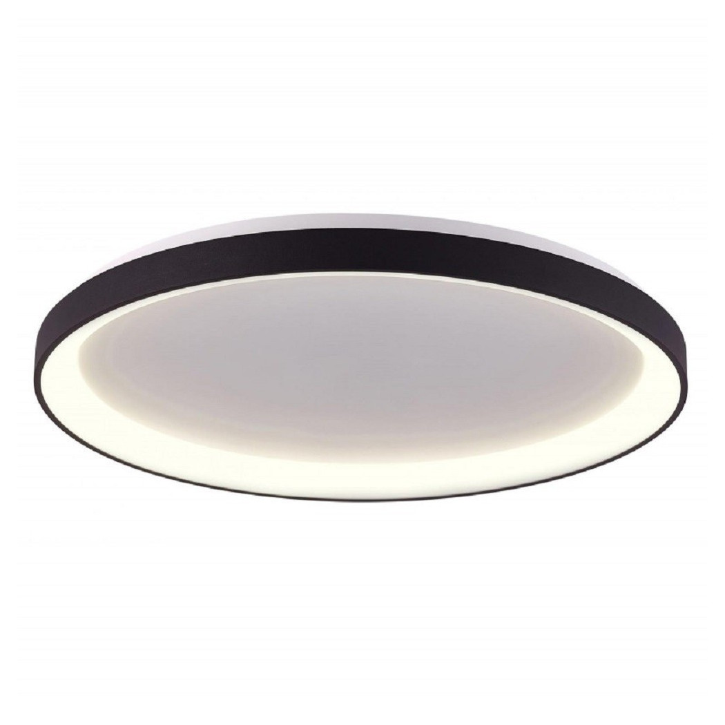 foto del prodotto trade shop plafoniera moderna tonda led cct 42w 3000k 4000k luce soffitto lampada muro 58cm nero