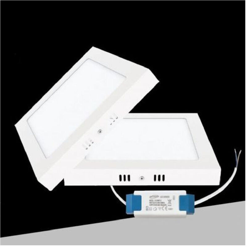 foto del prodotto trade shop plafoniera pannello led quadrato 18 watt cct tre colorazione di luce p225b q3c 