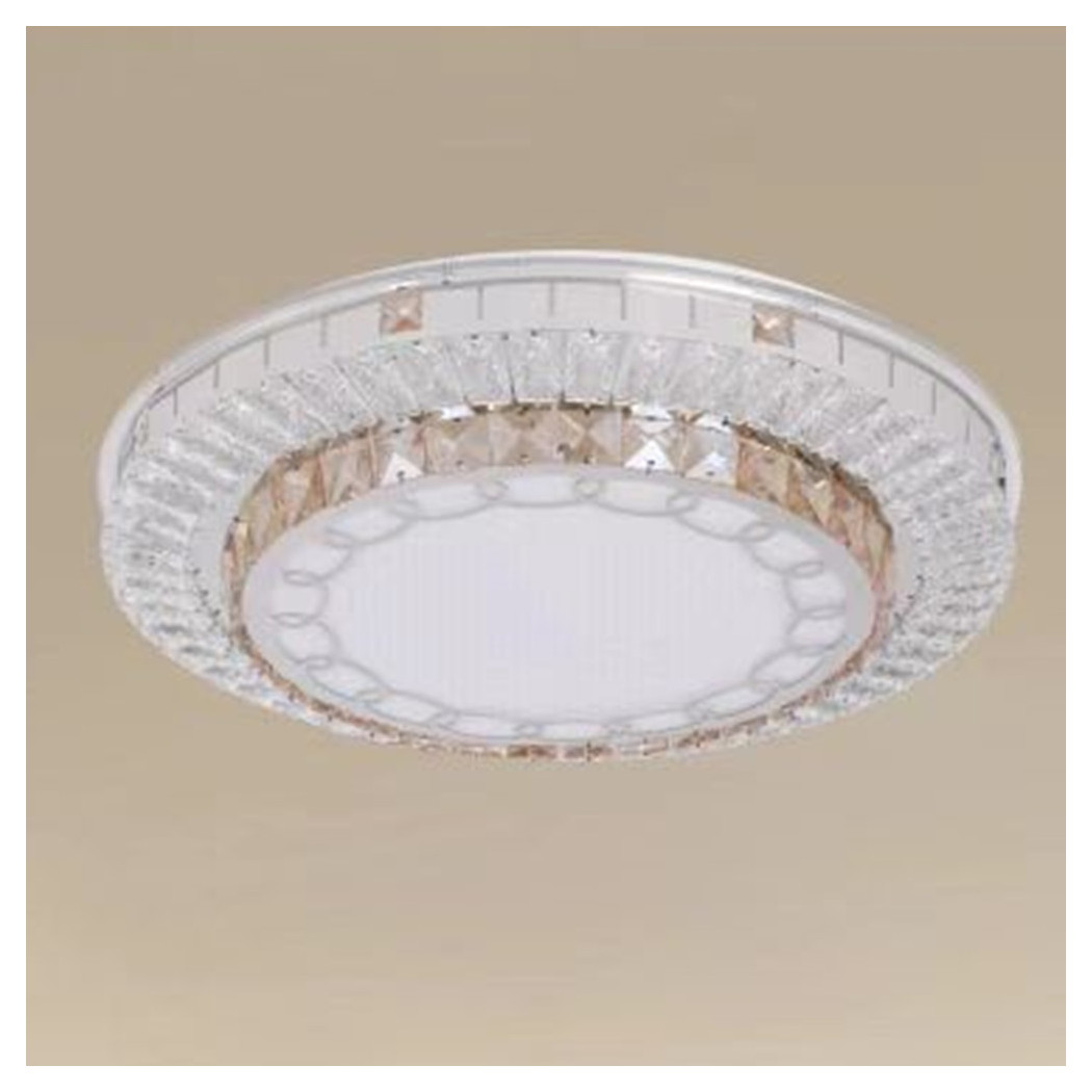 foto del prodotto trade shop plafoniera soffitto 45w 40cm led design a strati cristalli catena luce fredda 03531 