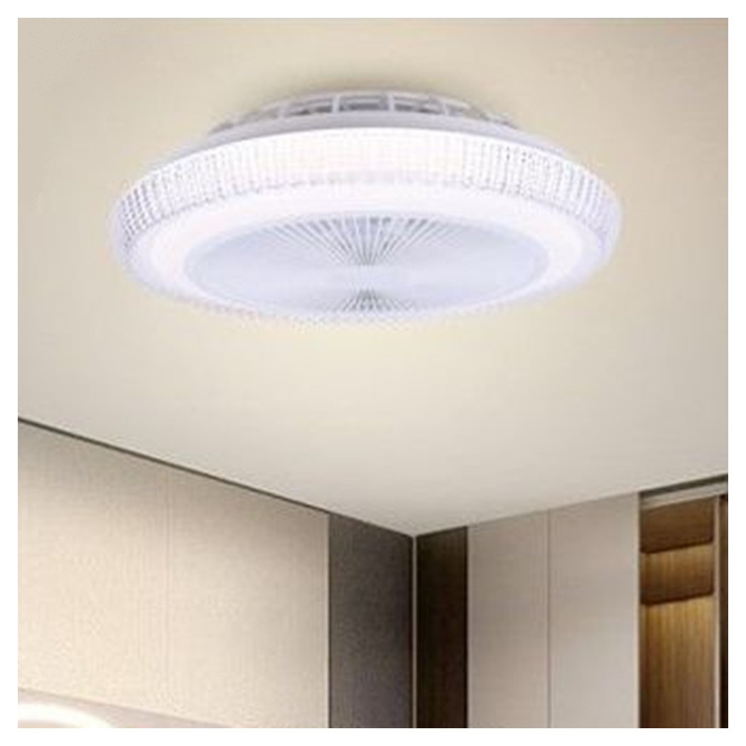 foto del prodotto trade shop plafoniera soffitto led lampadario con ventilatore telecomando luce 3000 6500k 42279 