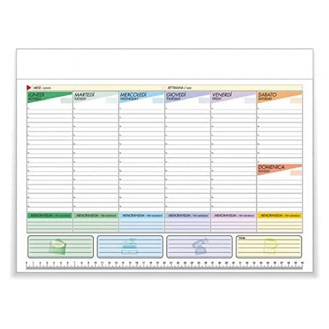 foto del prodotto trade shop planning anno da tavolo settimanale a strappo 29,7x21cm bianco agenda calendario 