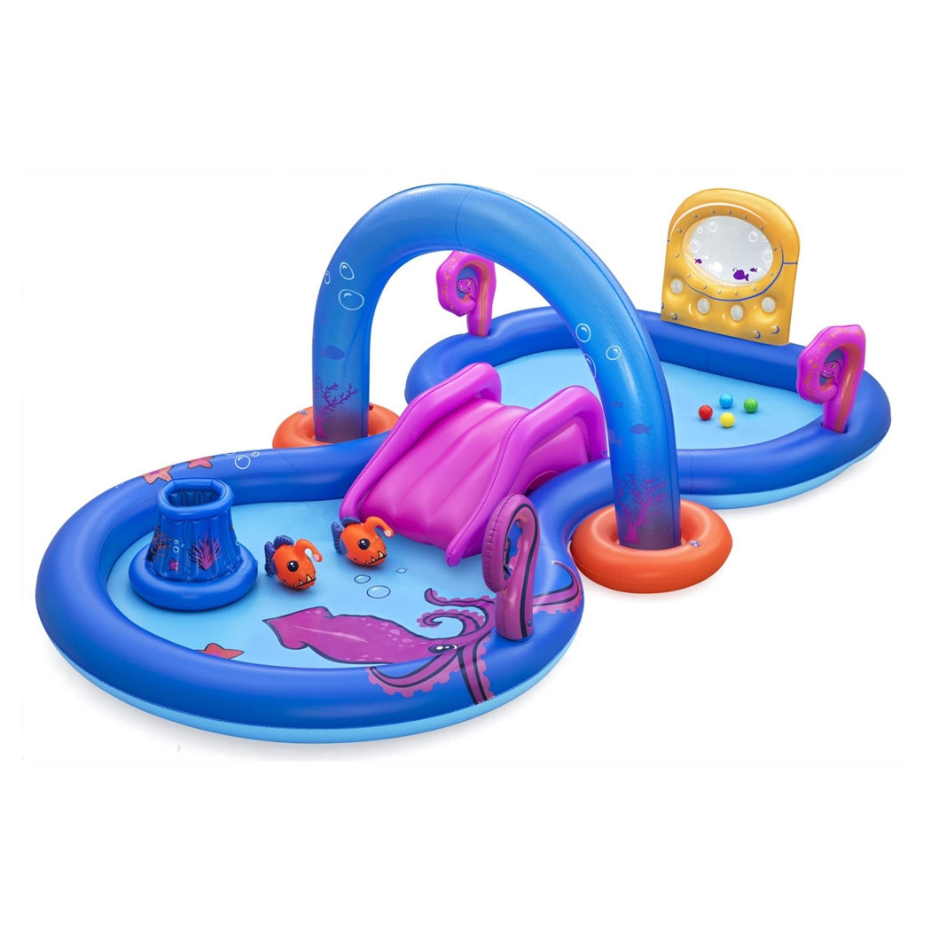 foto del prodotto trade shop play center gonfiabile sea odyssey piscina scivolo per bambini 330x188x117cm 53167 
