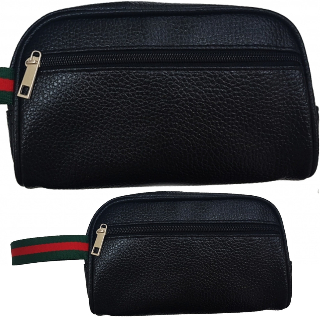 foto del prodotto trade shop pochette uomo gancio borsello no tracolla beauty case borsa eco pelle vintage 