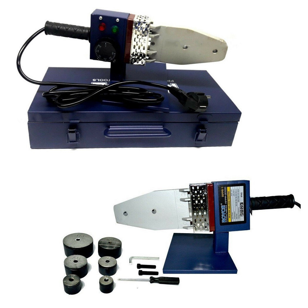 foto del prodotto trade shop polifusore saldatore 1600w 6 matrici per saldatura tubi plastica pvc pvdf 