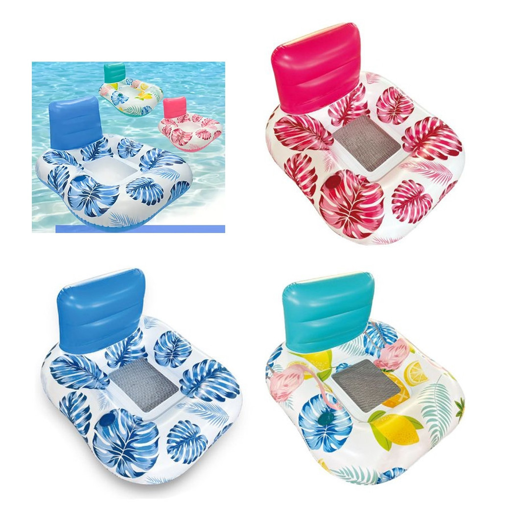foto del prodotto trade shop poltrona con schienale gonfiabile galleggiante ad acqua piscina mare 140x115cm 628532 