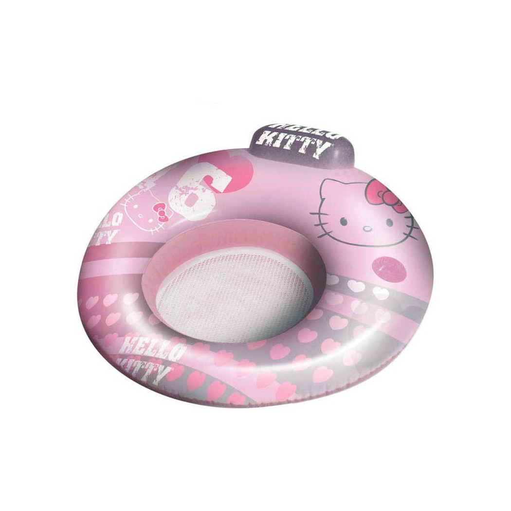 foto del prodotto trade shop poltrona poltroncina gonfiabile mare 2 in 1 con poggiatesta 104 cm hello kitty 