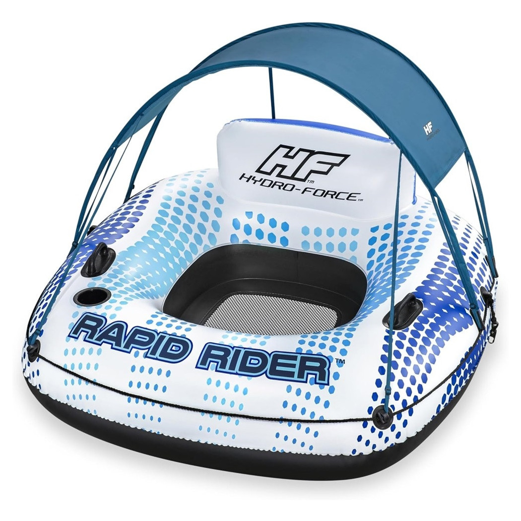 foto del prodotto trade shop poltrona rapid rider canopy fondo in rete con parasole portabicchiere maniglie 43725 