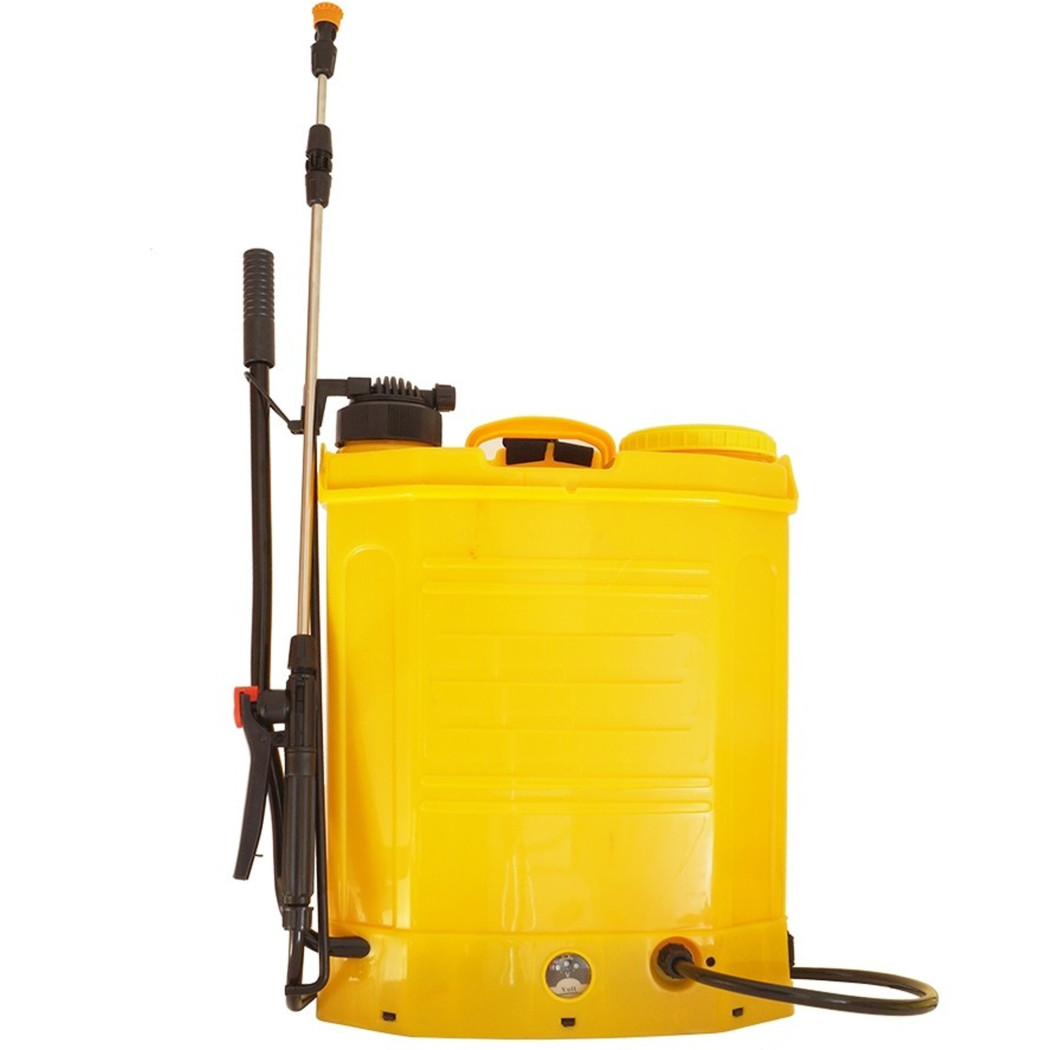 foto del prodotto trade shop pompa a spalla elettrica manuale a batteria nebulizzatore spruzzino 18 lt 
