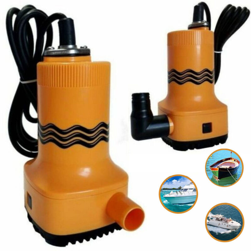 foto del prodotto trade shop pompa di sentina automatica ad immersione 12v 70 lt min 50w barca gommone acqua 