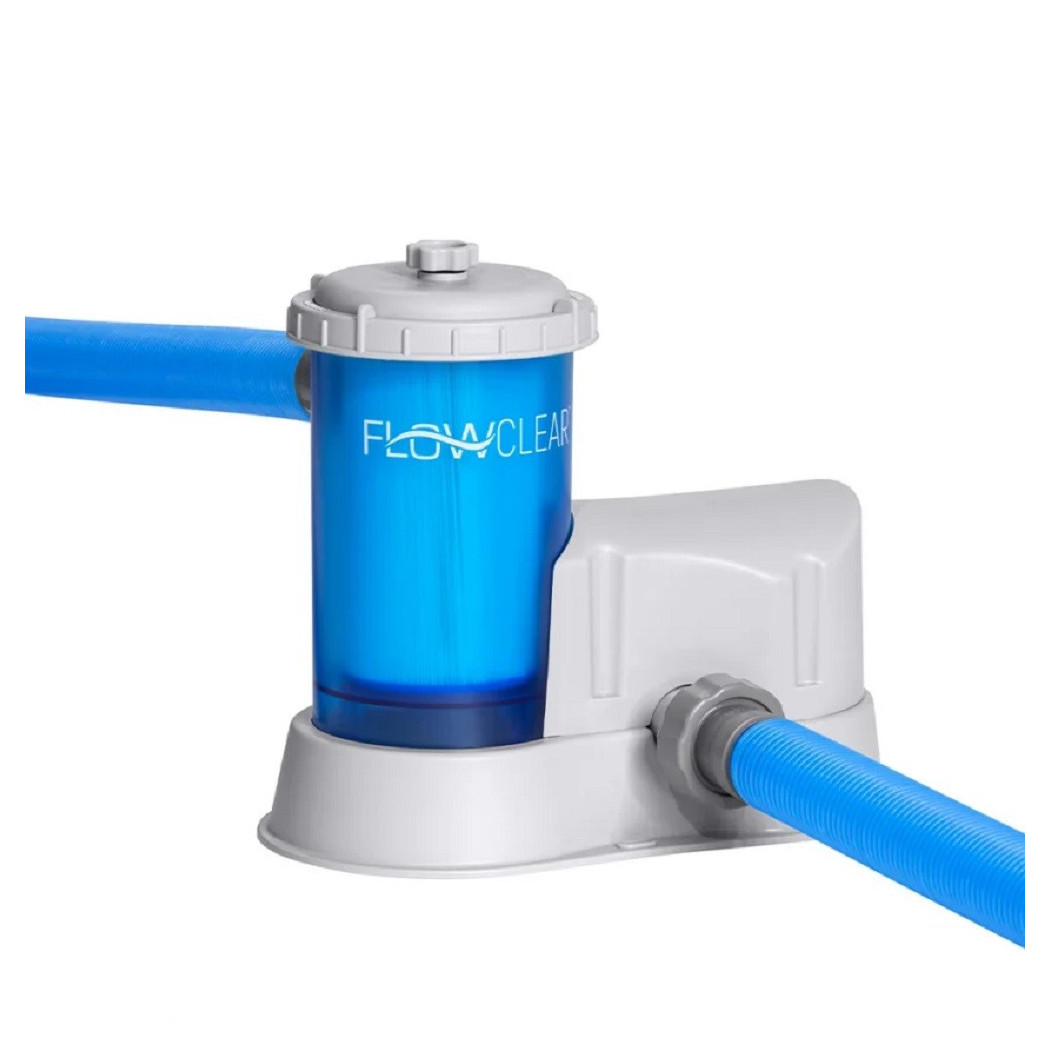 foto del prodotto trade shop pompa filtro trasparente da 5.678lt h a cartuccia per piscina fuori terra 58675 