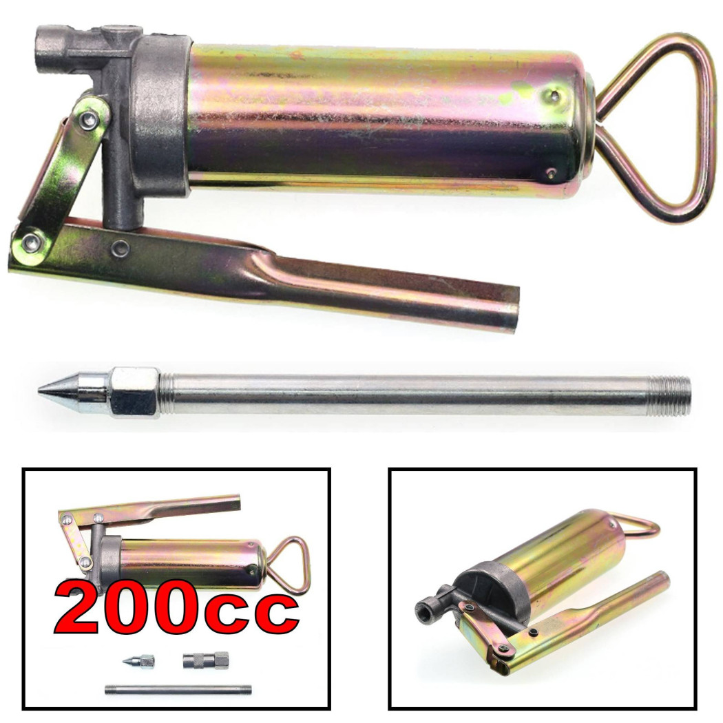 foto del prodotto trade shop pompa ingrassatore pistola per grasso aria manuale 200cc 3000psi pompa manuale 