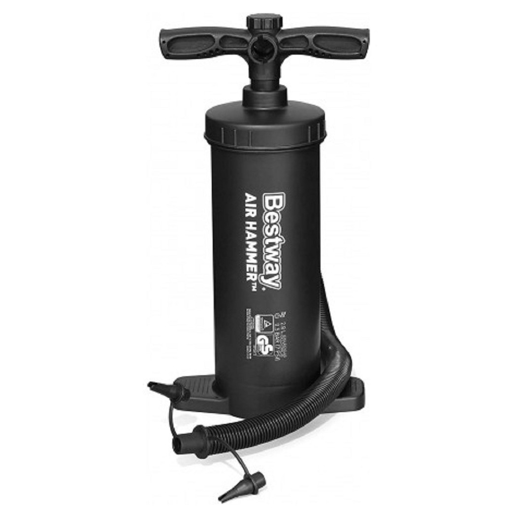 foto del prodotto trade shop pompa manuale multifunzione gonfia sgonfia volume 2.800 cc 4 adattatori 62086 