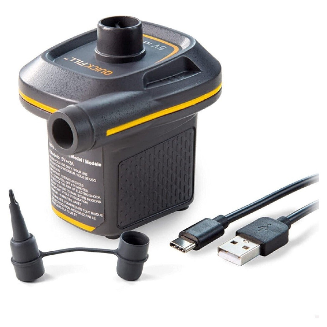 foto del prodotto trade shop pompa mini usb 5 v elettrica uso interno esterno per gonfiabili con ugello 66635 