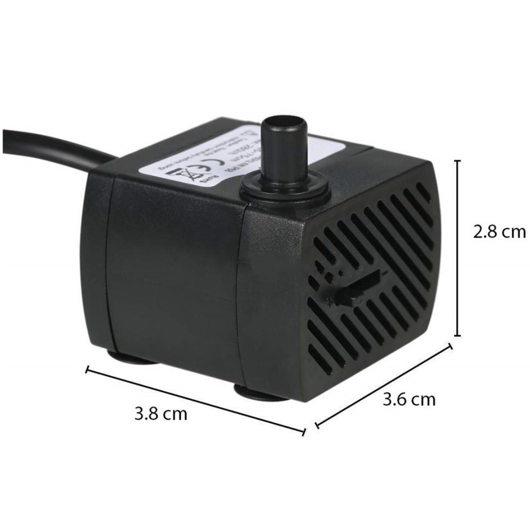 foto del prodotto trade shop pompa sommergibile dn3100 acquario 3w 0.5mt multi funzione 250l h immergibile 