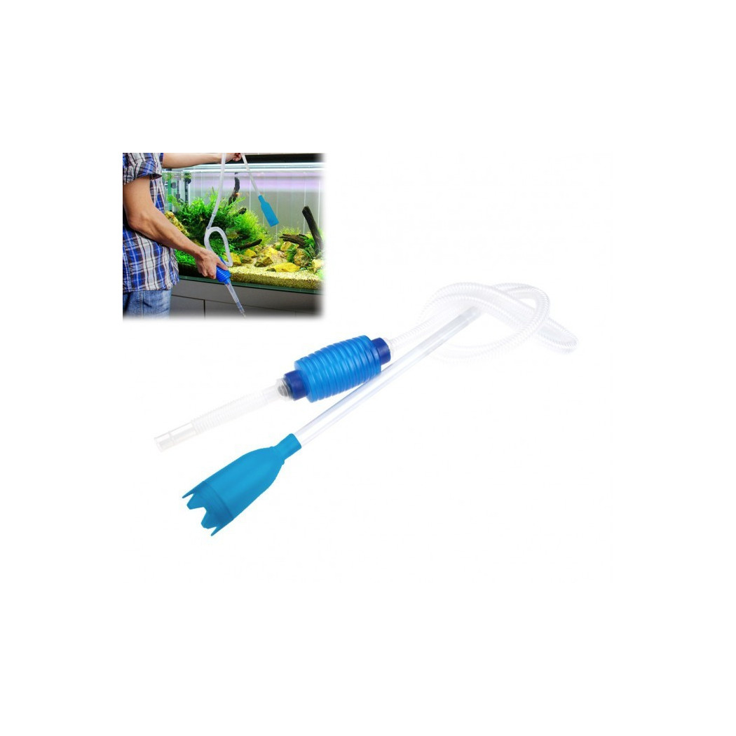 foto del prodotto trade shop pompa svuota acqua per acquario con sifone pulitrice aspiratore manuale 