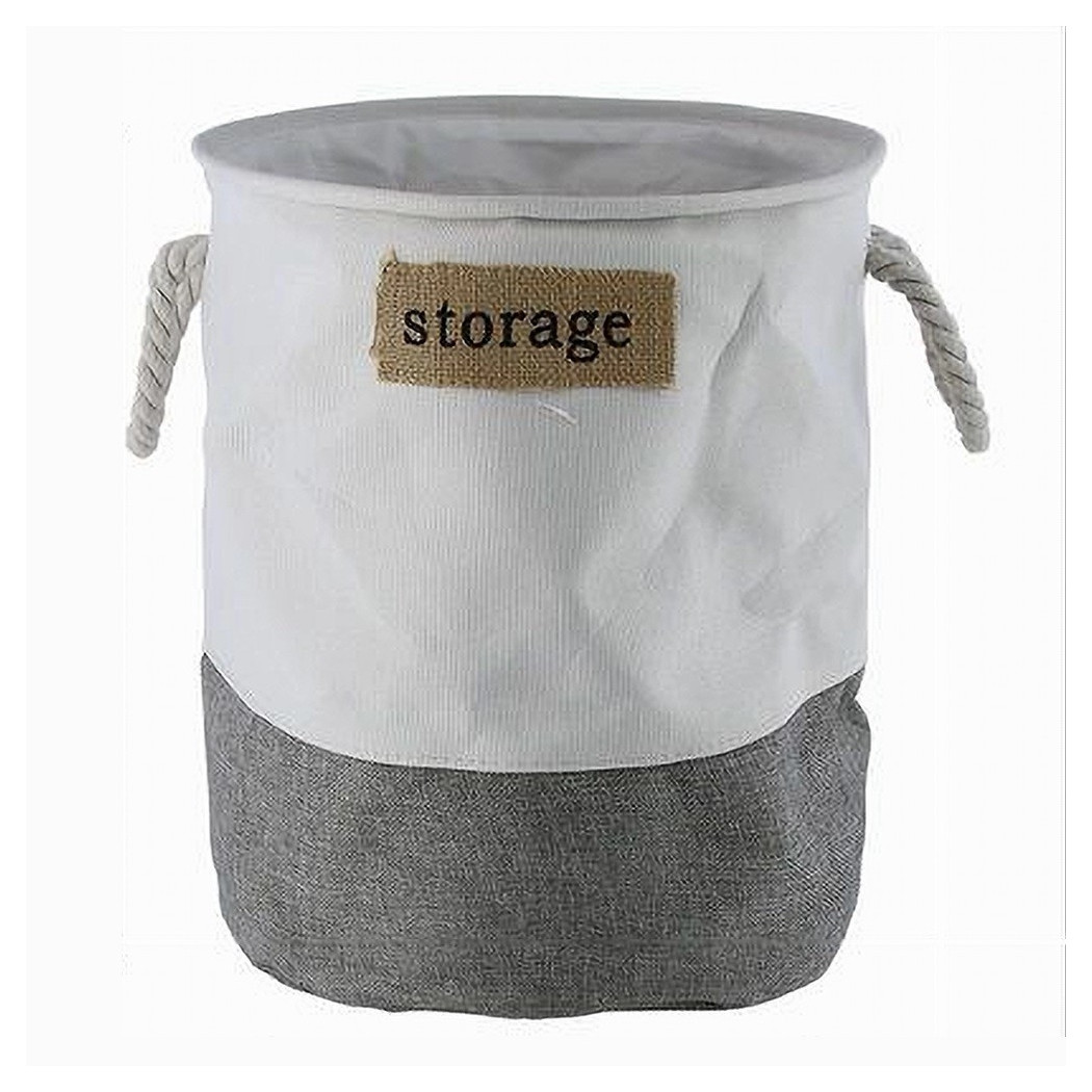 foto del prodotto trade shop porta biancheria tessuto con manici sacca riporre vestiti sporchi 35x45 cm 10626 