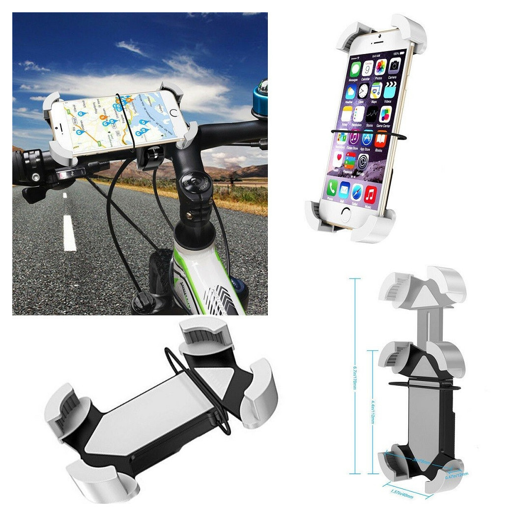foto del prodotto trade shop porta cellulare per bicicletta manubrio supporto smartphone rotante 360 max 5,5 quot 