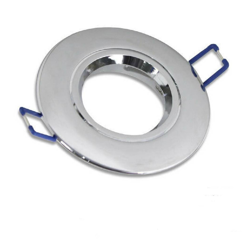 foto del prodotto trade shop porta faretto da incasso tondo supporto faretti portafaretto controsoffitto p12 argetno lucido