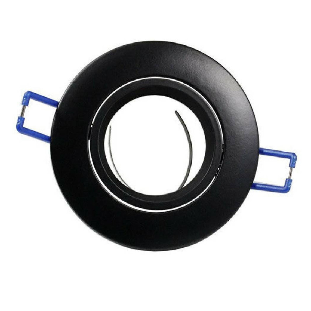 foto del prodotto trade shop porta faretto da incasso tondo supporto faretti portafaretto controsoffitto p12 nero