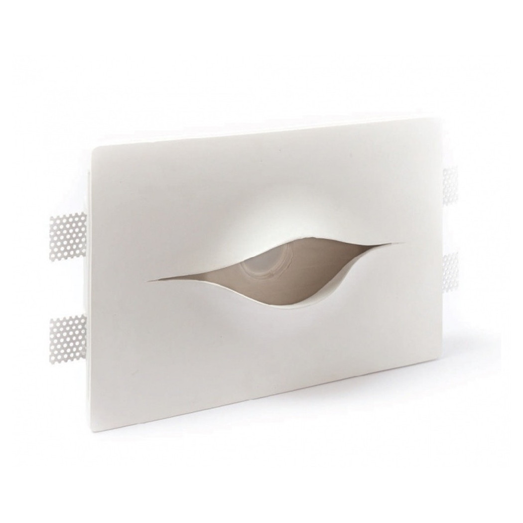 foto del prodotto trade shop porta faretto gu10 a incasso in gesso occhio osiride verniciabile a scomparsa csf 150 