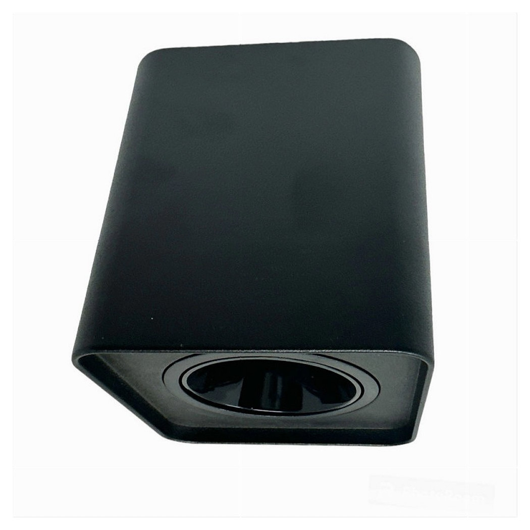 foto del prodotto trade shop porta faretto orientabile da soffitto nero per faretto gu10 gu5.3 p34 gu10 n1 