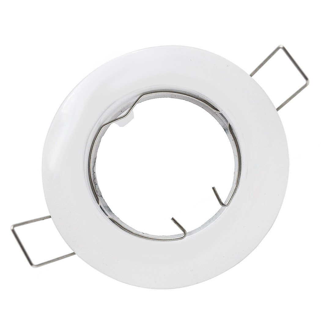 foto del prodotto trade shop porta faretto portafaretto fisso incasso lampadine lampada led gu10 bianco 60mm 