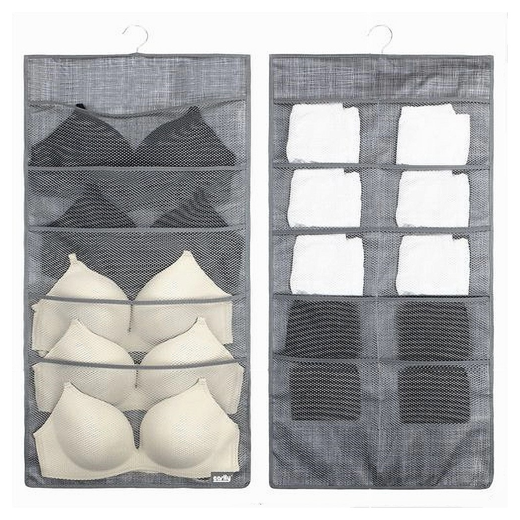 foto del prodotto trade shop porta oggetti organizer a sospensione con 5 10 tasche in tessuto 40 x 78cm 69731 