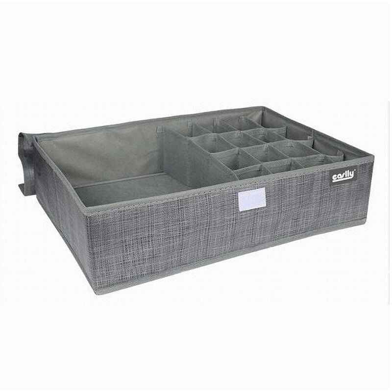 foto del prodotto trade shop porta oggetti tessuto organizer contenitore biancheria 17 posti 48x28x11cm 69722 