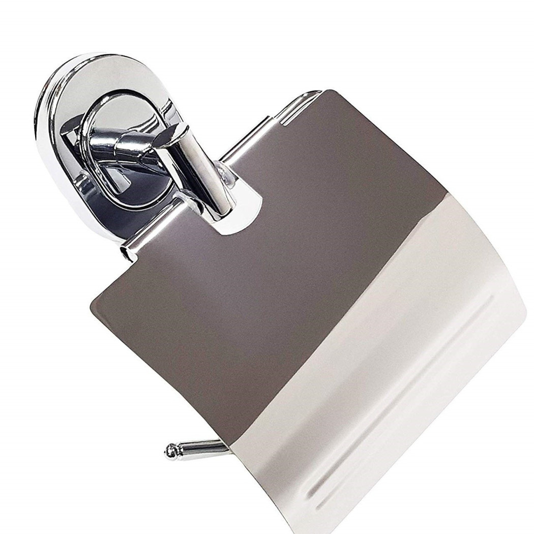 foto del prodotto trade shop porta rotolo portarotolo carta igienica esy 69190 acciaio accessori bagno parete 