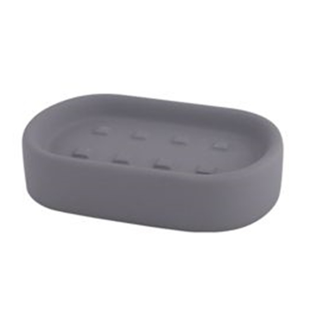 foto del prodotto trade shop porta sapone piatto supporto saponetta accessorio arredo per bagno grigio 87811 