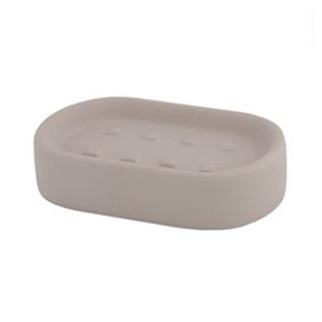 foto del prodotto trade shop porta sapone piatto supporto saponetta accessorio arredo per bagno tortora 87815 