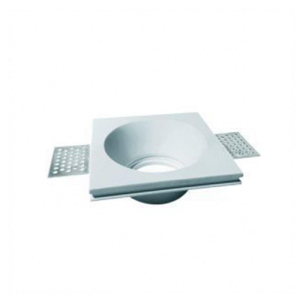 foto del prodotto trade shop portafaretto in gesso a incasso verniciabile rotondo supporto faretto gu10 gs 22 