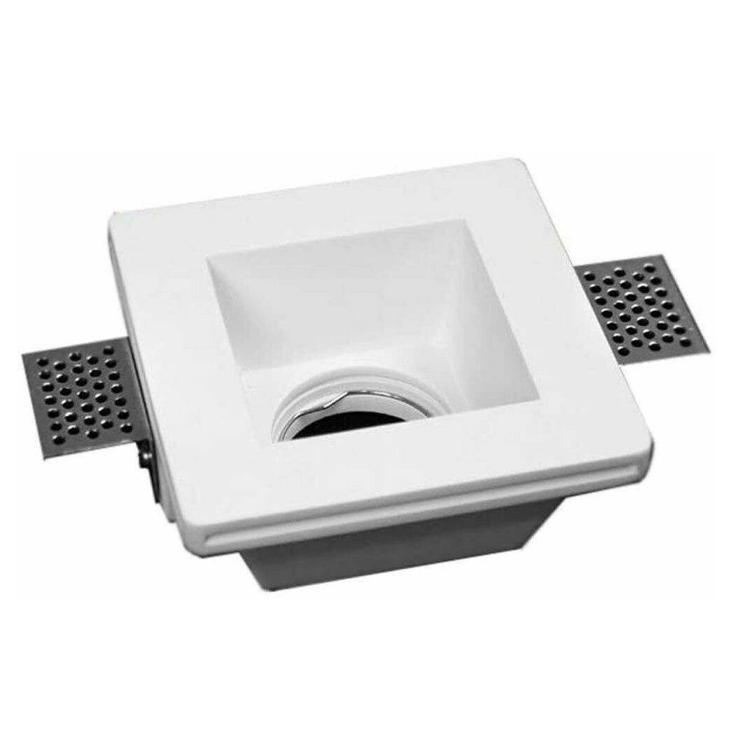 foto del prodotto trade shop portafaretto incasso gesso scomparsa quadrato 120x120mm supporto faretti gs 01 