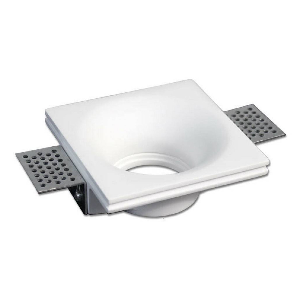 foto del prodotto trade shop portafaretto incasso gesso scomparsa quadrato verniciabile supporto faretti gs14 
